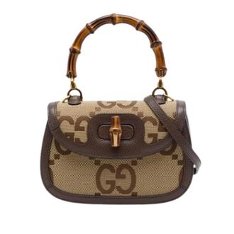 Gucci Pre-owned Bamboo 1947 Handbag - Dames - Pre-owned - Beige - Maat: ONE Size Leer