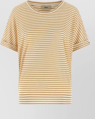 Herno crew neck short sleeve striped top