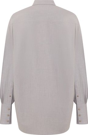 Darkpark Loose Long-Sleeve Cotton-Blend Shirt - Gray