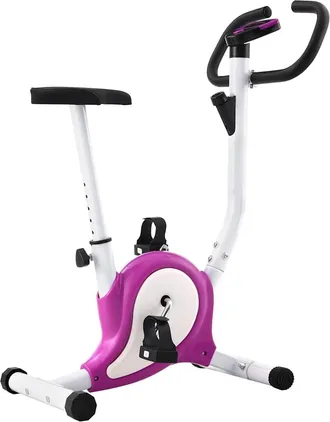 vidaXL Bicicleta Est&aacute;tica Con Resistencia De Cinta Morada Vidaxl