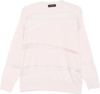 Fabiana Filippi Maglione con inserto in rete - Rosa