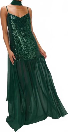 Show me your Mumu Dalia Maxi Dress In Emerald Green