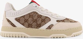 Gucci Leather and suede Low-top Re-Web sneakers with GG Supreme fabric inserts - GUCCI - gender_Man