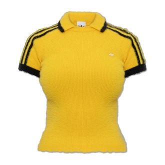 adidas Originals Adidas Originals, Round-neck Knitwear, female, Yellow, Size: 2XS Knit Cali T