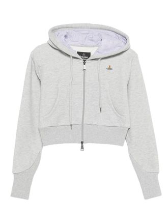 Vivienne Westwood Leo striped hoodie - women - Cotton/Cotton - L - Grey