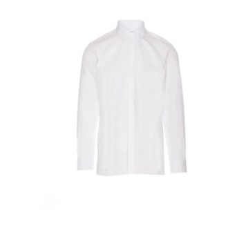 Givenchy Overhemden, Heren, Wit, L, Katoen, Poplin Overhemd met 4G Detail