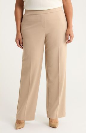 Anne Klein Straight Leg Pants in Latte at Nordstrom, Size 2 X