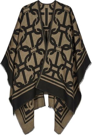 Twinset Zwart Jasje Set - Dames - Ponchos - Zwart - ONE Size - Jassen
