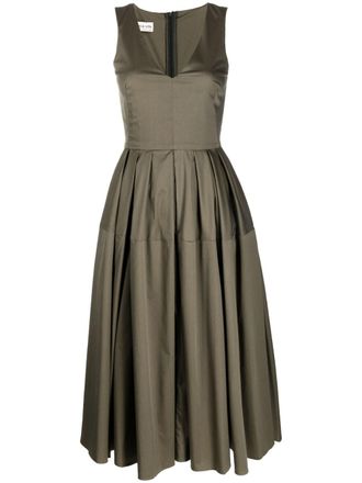 Blanca Vita Abito smanicato con scollo a V - Verde