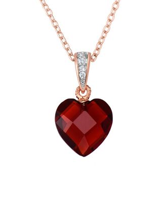 Genevive 14K Rose Gold Vermeil Cz Necklace