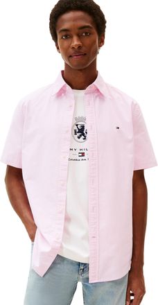 Tommy Hilfiger Short Sleeve Oxford Regular Fit, Mens Button Down Shirts, Rose Petal, XXL