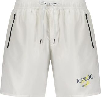 Iceberg Beachbroek - Heren - Strandmode - Wit - L - Polyester - Badmode