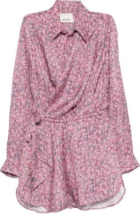 Isabel Marant Abito corto Harmony a fiori - Rosa