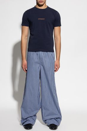 VETEMENTS T-shirt With Print, Mens, Navy Blue