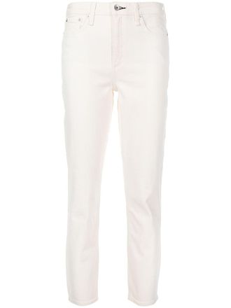 Rag & Bone Jeans Nina a vita alta - Bianco