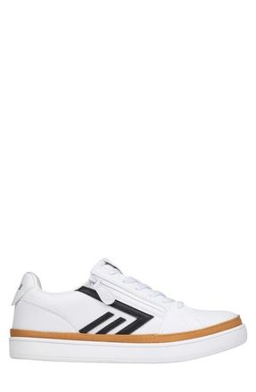 Billy Footwear Classic Low Double Zip Sneaker in White/black at Nordstrom, Size 11.5