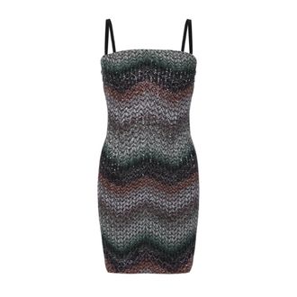 Missoni Short Dresses, female, Multicolor, Size: XS Zigzag Knit Mini Dress