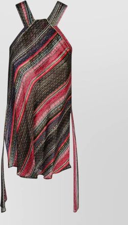 Seafarer silk asymmetric printed shirt