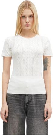 J.W.Anderson Top met kapmouwtjes - Dames - T-shirts - Wit - M - Katoen - Tops