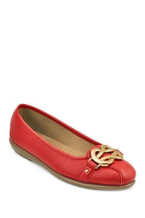 Aerosoles Big Bet Pebbled Flat - Wide Width Available in 612 Red at Nordstrom Rack, Size 5.5