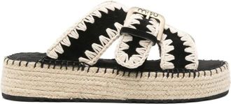 Mou Schoenen, Dames, Zwart, 39 EU, Jute, Jute Sandalen