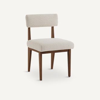 AM.PM Stoel in notenhout en bouclette, Izag