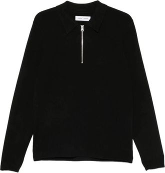 Sams&oslash;e & Sams&oslash;e Guna Half Zip - Heren - Polos - Zwart - L - Polyester - Tops