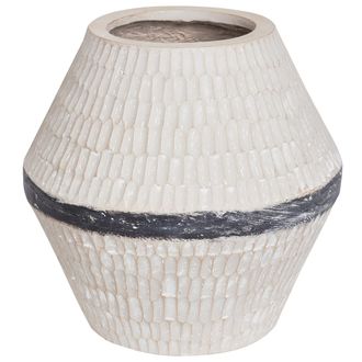 Beliani Beliani - Jarr&oacute;n Boho Tradicional Magnesio Florero Exterior Beige Aruncus