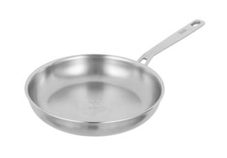Kuhn Rikon Culinary Fiveply Stainless Steel Uncoated Induction Safe Frying Pan, 28cm in Silver