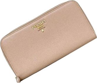 Prada Pre-owned Vintage Long Wallet - Dames - Vintage Accessoires - Beige - ONE Size - Leer - Vintage
