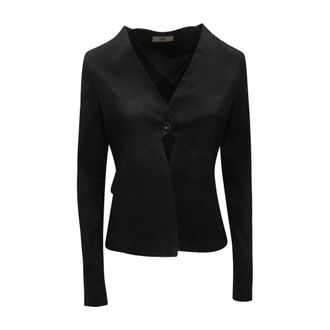 Ixos Blazers, female, Black, Size: M Z13E50002Sroger WO Linen Jacket