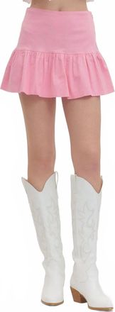 Entro High-Waist Power Skirt In Lightt Pink