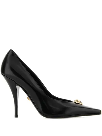 Versace Pointed Toe Leather Pump