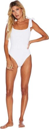 Beach Riot Sydney One-Piece Swimsuits Womens White Knotted Strap ASM272