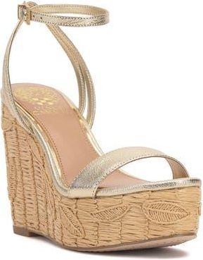 Vince Camuto Emrey Platform Wedge Sandal in Gold at Nordstrom Rack, Size 9.5