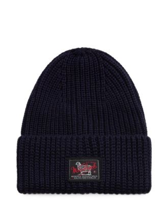 Woolrich Navy Blue Knitted Beanies Cap
