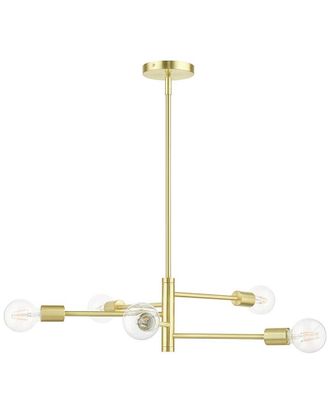 Livex Lighting Bannister Brass 5 Light Chandelier