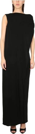 Alberta Ferretti Abito - Dames - Maxi kleedjes - Zwart - M - Kleedjes