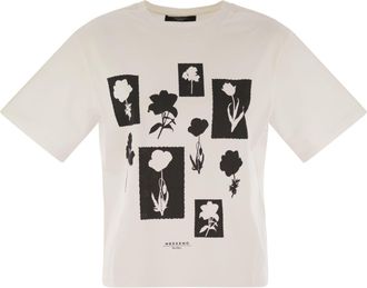 Max Mara Acline Printed Organic Cotton T Shirt