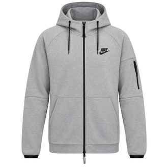 Nike Sportswear Tech Essentials Heren Hoodie Met Volledige Ritssluiting, Grijze Fleece