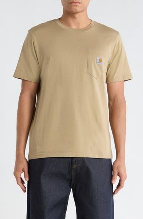 Carhartt Work in Progress Logo Pocket T-Shirt in Iroko at Nordstrom, Size Xx-Large