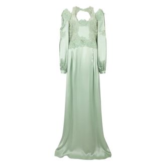 Alberta Ferretti Long Dress - female - Alberta Ferretti - Gowns - Green - XL - Dresses