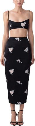 Sau Lee 2Pc Mira Embroidered Skirt Set
