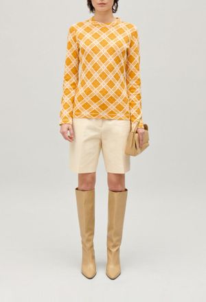 Claudie Pierlot Pull carreaux jaune