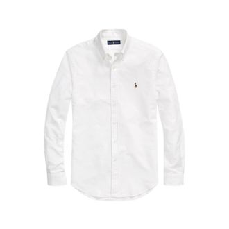 Polo Ralph Lauren Slim Fit Oxford Overhemd - Heren - Zakelijke Overhemden - Wit - S - Katoen - Overhemden