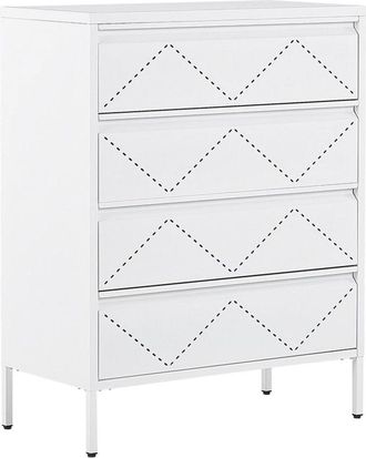 Beliani Cómoda metal blanco