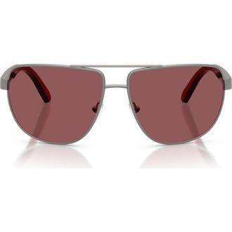 Ferrari 64mm Pillow Sunglasses in Matte Gunmetal /Ferrari at Nordstrom