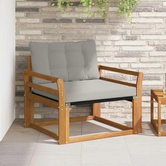 vidaXL Vidaxl Set Di Divani Da Esterno Legno Di Acacia Massello E Textilene