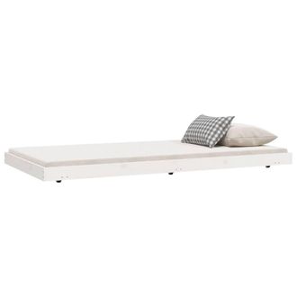 Berkfield Home Beautiful Bed Frame without Mattress White 100x200 cm Solid Wood Pine