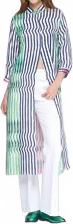 Vilagallo Antonella Raya Marino Verde Rosa Dress In Lime Green, Navy, Hot Pink